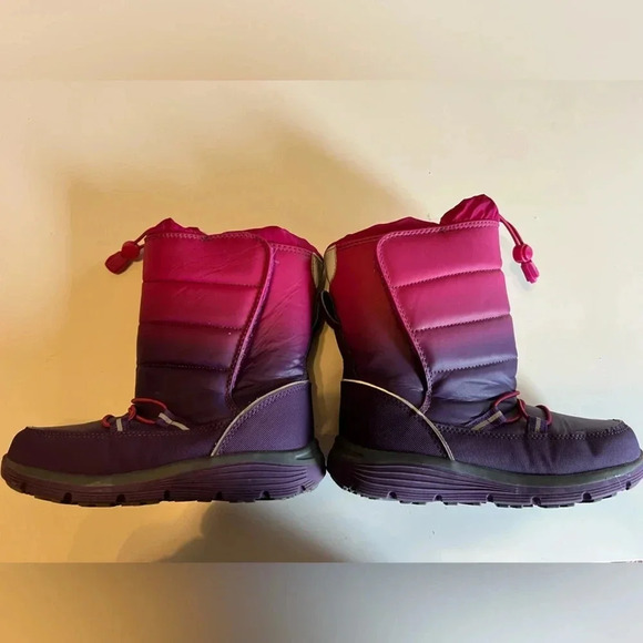 Lands' End Other - Lands End Girls Pink Purple Snow Winter Boots Size 1 GUC